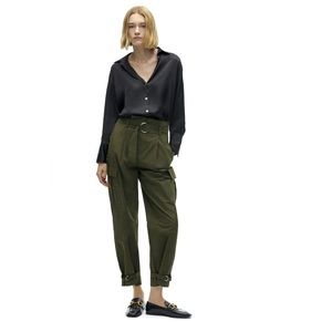 Zara Satin Effect Shirt black M